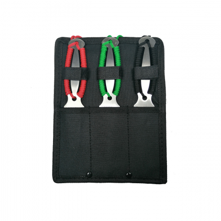 Set trei cutite de aruncat IdeallStore®, Three Brothers, multicolor, otel inoxidabil, 18.5 cm [5]
