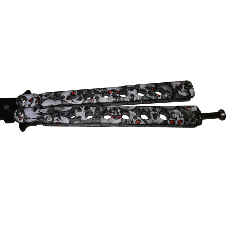 Briceag fluture, Scared Skulls, pentru antrenament, 22 cm, argintiu [2]