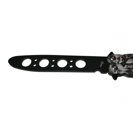 Briceag fluture, Scared Skulls, pentru antrenament, 22 cm, argintiu [3]