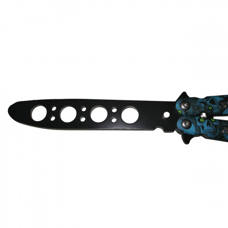 Briceag fluture, Scared Skulls, pentru antrenament, 22 cm, albastru [3]