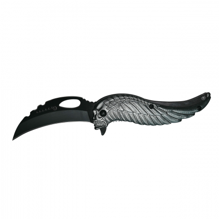 Bricege - Briceag de buzunar IdeallStore®, Wind Ghost, otel inoxidabil, argintiu, 17.5 cm