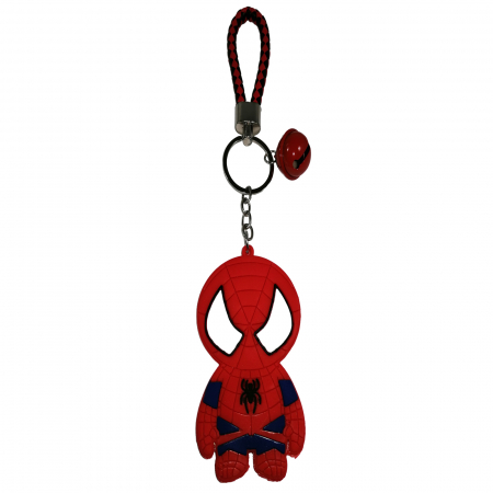 Brelocuri - Breloc Spiderman pentru copii, cauciuc, rosu, 22 cm