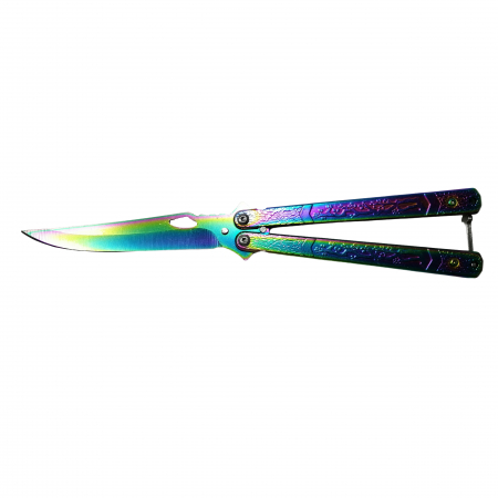Briceaguri fluture & antrenament - Briceag fluture, Tree of Life, otel inoxidabil, multicolor, 21.5 cm