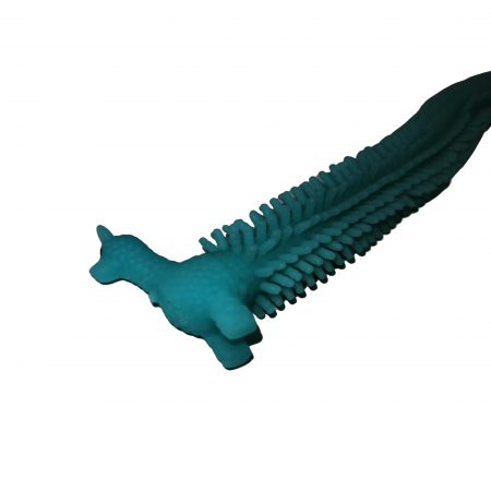 Jucarie senzoriala superelastica, antistres, Gummy Llama, cauciuc, 21 cm, albastru [2]