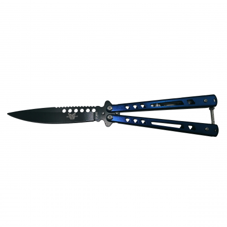 Briceaguri fluture & antrenament - Briceag fluture IdeallStore®, Sea Blade, otel inoxidabil, albastru, 22 cm