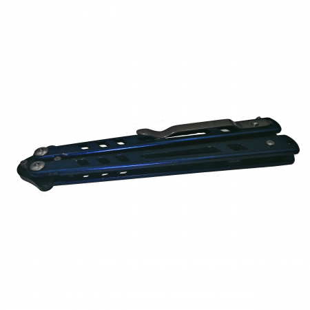 Briceag fluture IdeallStore®, Sea Blade, otel inoxidabil, albastru, 22 cm [4]