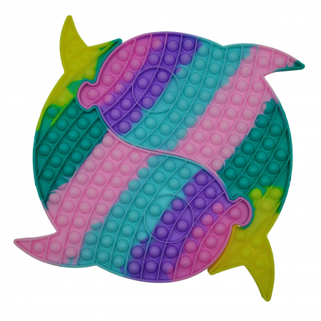Jucarii antistres - Jucaria antistres, Pop it Grand, model delfini siamezi, 41 cm, multicolor, 41x40 cm