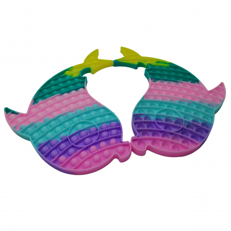 Jucaria antistres, Pop it Grand, model delfini siamezi, 41 cm, multicolor, 41x40 cm [3]