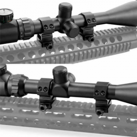 Inele de montura pentru lunete airsoft, 22 mm, metalice, negre [3]