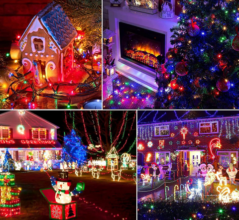 Instalatie de Craciun, Jolly Spirit, joc de lumini, multicolor, 100 lumini, 9 metri [1]