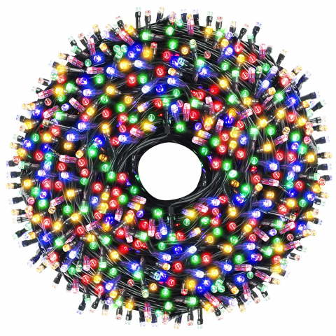 Articole Craciun - Instalatie de Craciun, Jolly Spirit, joc de lumini, multicolor, 200 lumini, 16 metri