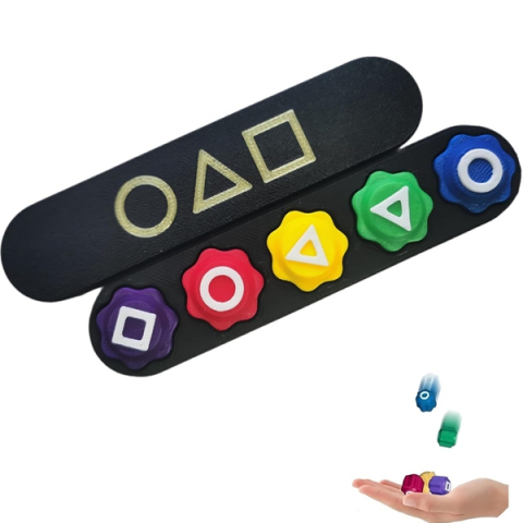 Joc de societate Gonge Gonggi Squid Game set 5 piese multicolor, 3D, 12cm [1]