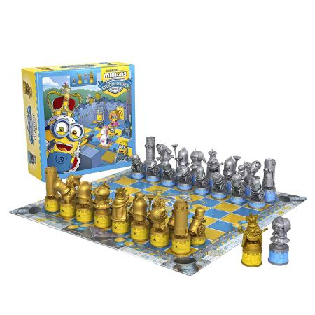 Jocuri de sah si table - Joc sah Minionii IdeallStore®, Despicable Battle, 47.5x47.5 cm, PVC, multicolor