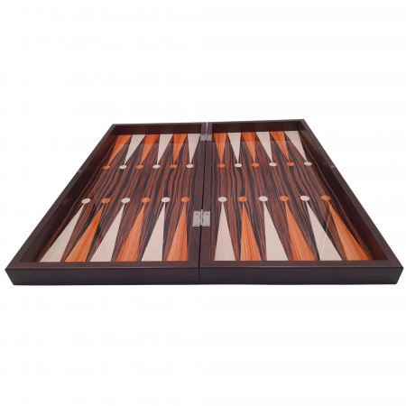 Joc table si dame IdeallStore®, Backgammon Expert, lemn lucios, inchidere magnetica, 48 cm, maro [4]