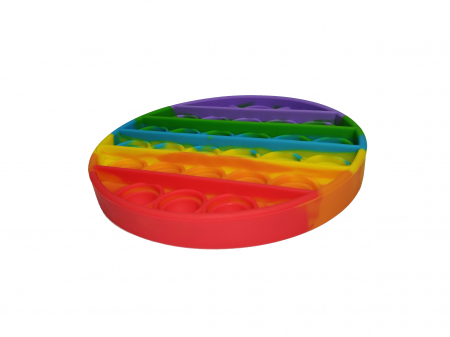 Jucarie antistres, Pop it, silicon, 13 cm, galben [12]