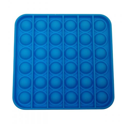 UNIVERSUL COPIILOR - Jucarie antistres, Pop it, silicon, patrat, 12.5 cm, albastru