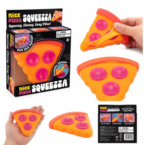 Jucărie Antistres Squeeza– Squishy Elastic în Formă de Felie de Pizza DEPOX®, 9 cm, portocaliu [2]