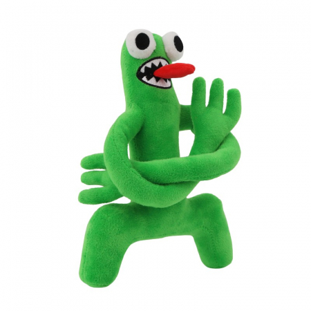 Jucarie de plus IdeallStore® Rainbow Friends Roblox, Green Monster, 24 cm, verde [4]