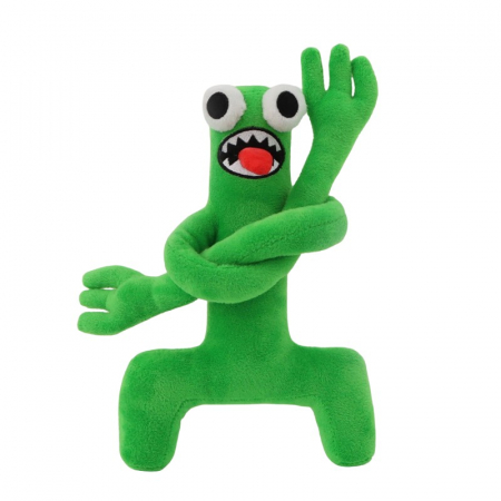 Jucarie de plus IdeallStore® Rainbow Friends Roblox, Green Monster, 24 cm, verde [5]