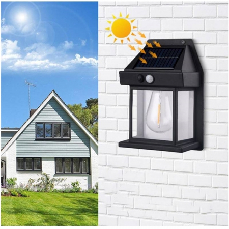 Lampa solara de exterior,IdeallStore®, senzor de miscare si 3 moduri de lumina , 17 cm [4]
