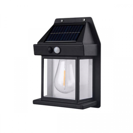 Corpuri de iluminat - Lampa solara de exterior,IdeallStore®, senzor de miscare si 3 moduri de lumina , 17 cm