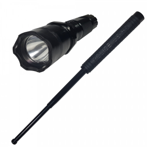 SPORT & TIMP LIBER - Lanterna cu electrosoc cu acumulator, LED, baston Police inclus