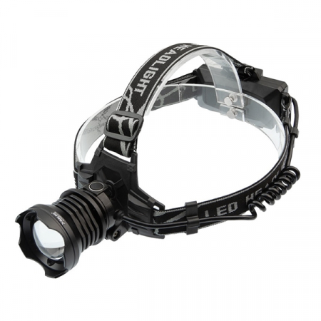 Lanterne - Lanterna de cap LED XHP160 Ultra-Bright , IdeallStore®, zoom, intensitate interschimbabila, aluminiu, negru