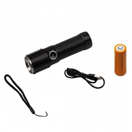 Lanterna de supravietuire IdeallStore®, Außenleuchte, metalica, LED, USB, zoom, negru [12]