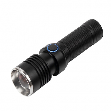 Lanterne - Lanterna de supravietuire IdeallStore®, Lichthelfer, metalica, LED, USB, zoom, negru