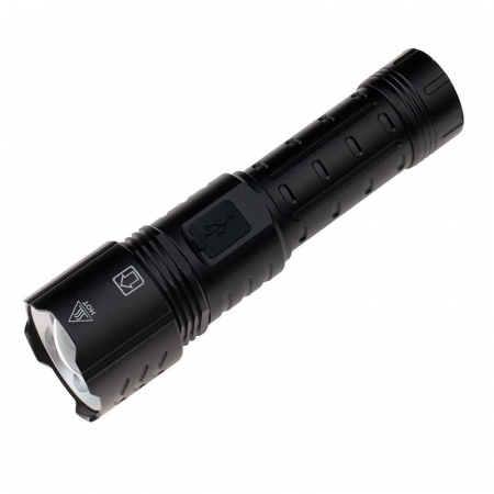 Lanterna de supravietuire IdeallStore®, Unmittelbare Rettung, metalica, LED, USB, zoom, negru [4]