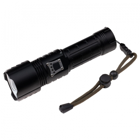 Lanterna de supravietuire IdeallStore®, Unmittelbare Rettung, metalica, LED, USB, zoom, negru [1]
