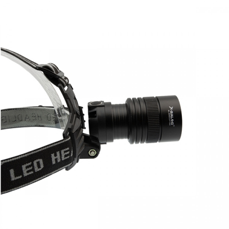 Lanterna puternica de cap LED XHP160 , IdeallStore®, profesionala , intensitate interschimbabila, aluminiu, negru [5]