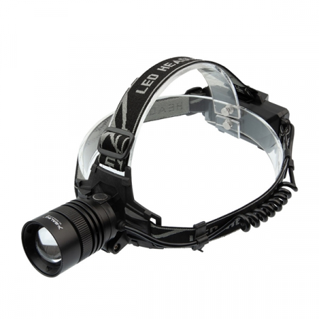 SPORT & TIMP LIBER - Lanterna puternica de cap LED XHP160 , IdeallStore®, profesionala , intensitate interschimbabila, aluminiu, negru
