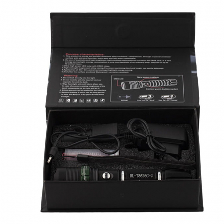 Lanterna UV IdeallStore®, Power Style, 5000 lumeni, doua diade, functie zoom, full metalic, 15 cm [10]