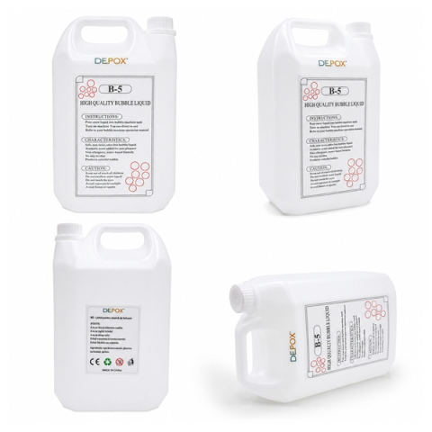 Lichid Profesional pentru Mașină de Bule de Săpun B-5 DEPOX®, Non-Toxic, Compatibil Universal, 5L [1]