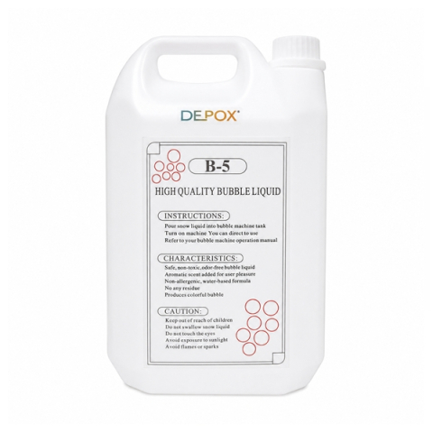 Echipamente petrecere - Lichid Profesional pentru Mașină de Bule de Săpun B-5 DEPOX®, Non-Toxic, Compatibil Universal, 5L