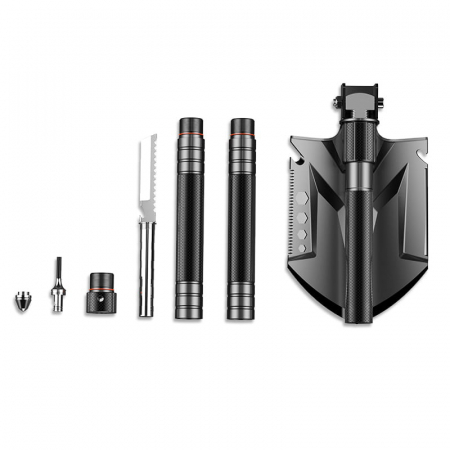 Lopata multifunctionala IdeallStore®, Outdoor Evolution, 8 in 1, otel inoxidabil, 83 cm, negru [2]