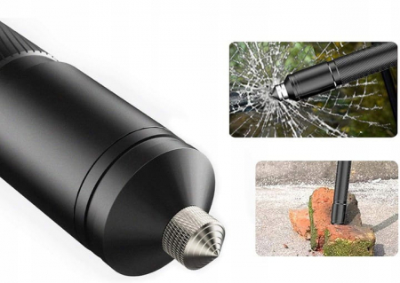 Lopata multifunctionala IdeallStore®, Outdoor Master, 8 in 1, otel inoxidabil, 76 cm, negru [22]