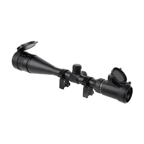 BINOCLURI & LUNETE - Luneta Airsoft, 6-24X50, tinta cu fascicul LED, metalic, 39.5 cm, negru