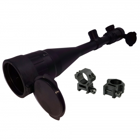 SPORT & TIMP LIBER - Luneta Airsoft IdeallStore®, 6-24X50, tinta cu fascicul LED, metalic, 39.5 cm, inele prindere montura incluse, negru