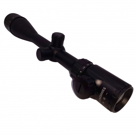 Luneta Airsoft IdeallStore®, 6-24X50, tinta cu fascicul LED, metalic, 39.5 cm, inele prindere montura incluse, negru [3]