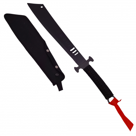 Sabii & Macete - Maceta de vanatoare, Asian Level, 57 cm, otel inoxidabil, teaca inclusa, negru