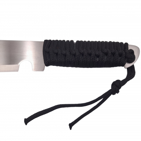 Maceta de vanatoare IdeallStore®, Battle Knife, 49.5 cm, otel inoxidabil, argintiu, teaca inclusa [3]