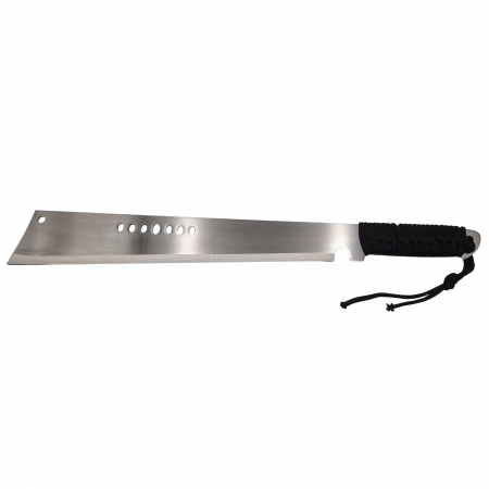 Maceta de vanatoare IdeallStore®, Battle Knife, 49.5 cm, otel inoxidabil, argintiu, teaca inclusa [1]