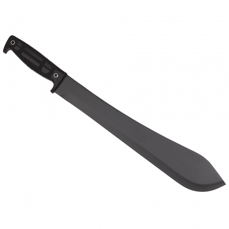 Maceta de vanatoare IdeallStore®, Black Bite, 49 cm, otel inoxidabil, negru, teaca inclusa [1]