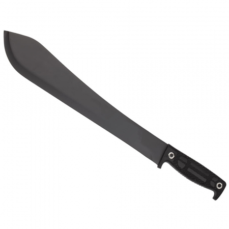 Maceta de vanatoare IdeallStore®, Black Bite, 49 cm, otel inoxidabil, negru, teaca inclusa [4]
