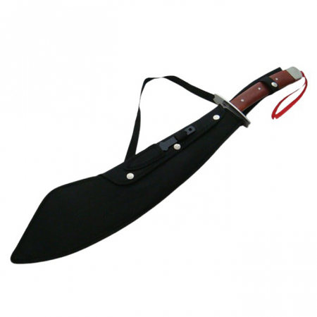 Maceta de vanatoare IdeallStore®, Dragon Stance, otel inoxidabil, 65 cm, argintiu, teaca inclusa [4]
