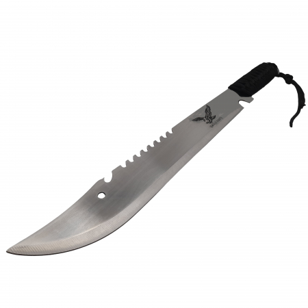 Maceta de vanatoare IdeallStore, Eagle Knife, 49.5 cm, otel inoxidabil, argintiu, teaca inclusa [2]