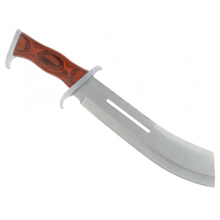 Maceta de vanatoare IdeallStore®, Last Blood, 40 cm, otel inoxidabil, maro, teaca piele inclusa [4]