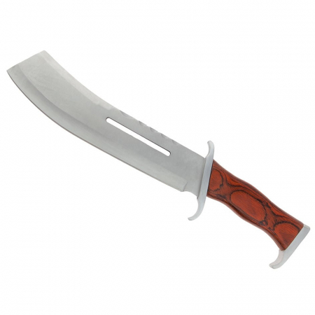 Maceta de vanatoare IdeallStore®, Last Blood, 40 cm, otel inoxidabil, maro, teaca piele inclusa [2]